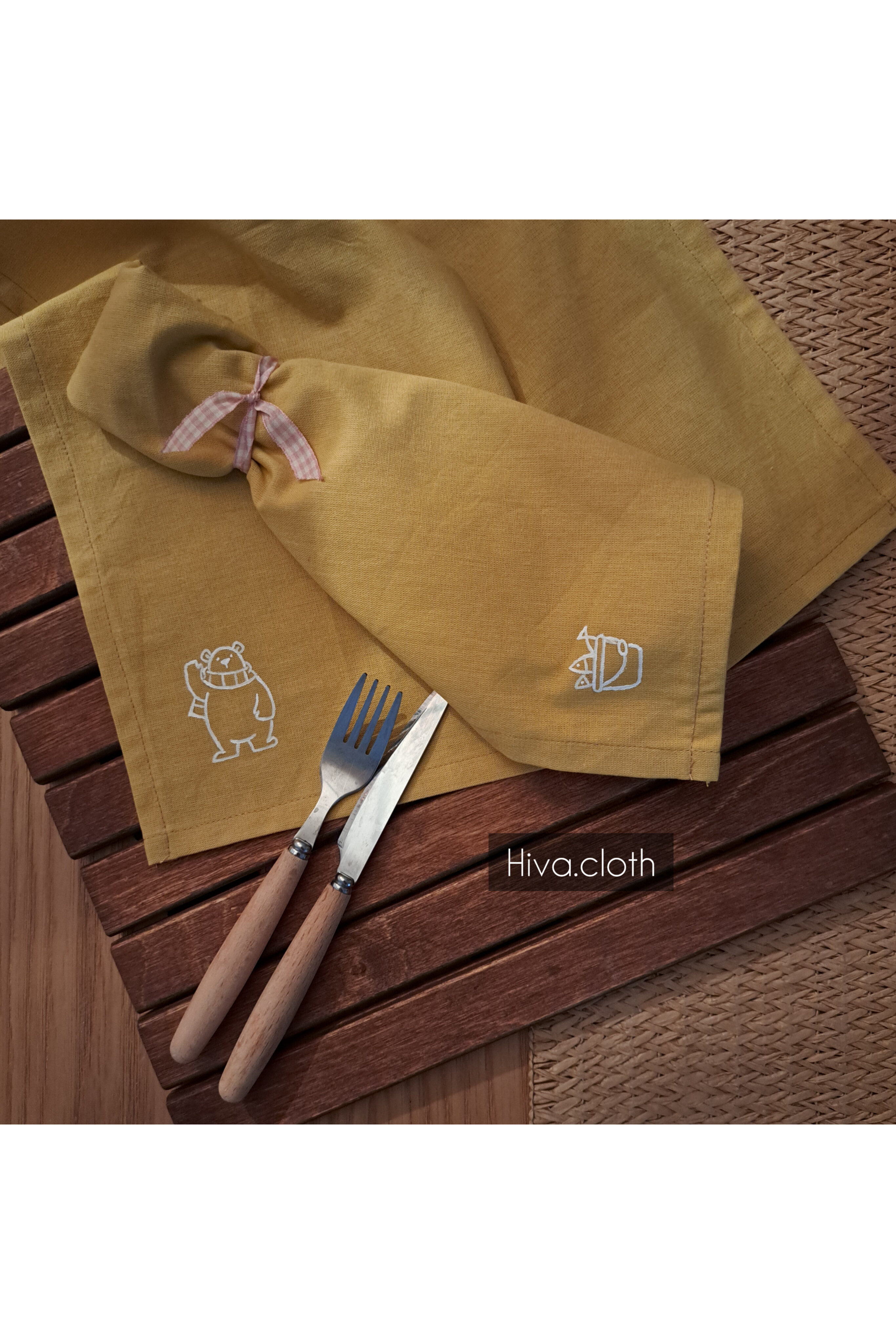 ست دو عددی دستمال آشپزخانه و غذاخوری لنین هیوا