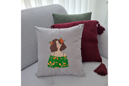 کوسن مدل دختر و ترنج